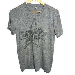 Bruno Mars Short Sleeve T Shirt in Grey Size M 💛